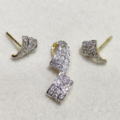 Amarlok Copper Gold-plated White Jewellery Set(Pack of 1)