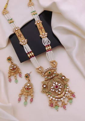 TKRB SALES Copper Gold-plated Multicolor Jewellery Set(Pack of 1)