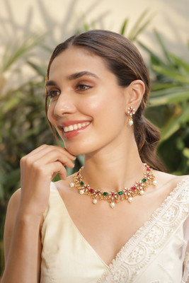 RUBANS Alloy Gold-plated Gold Jewellery Set(Pack of 1)