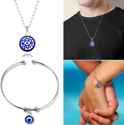 Airtick Stainless Steel Silver Jewellery Set(Pack of 2)