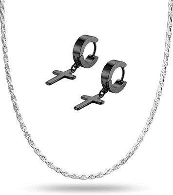 mattrachaya Alloy Titanium, Sterling Silver Black, Silver Jewellery Set(Pack of 2)