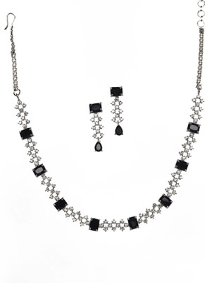 house of common Brass Rhodium Black, Silver Jewellery Set(Pack of 1)