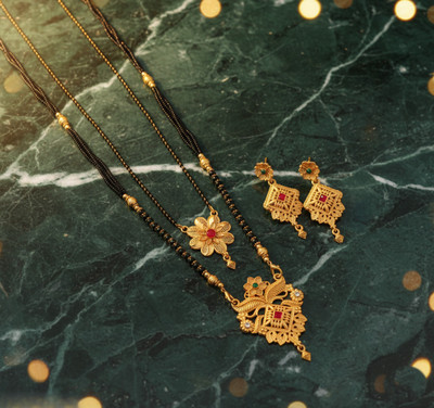 Rasadiya Brass Gold-plated Gold Jewellery Set(Pack of 1)