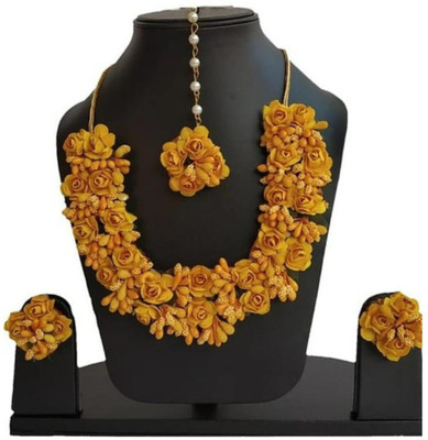 GemNest Alloy Gold-plated Yellow Jewellery Set(Pack of 1)