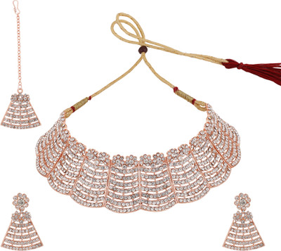 Angel In You Brass Gold-plated Rose Gold Jewellery Set(Pack of 4)