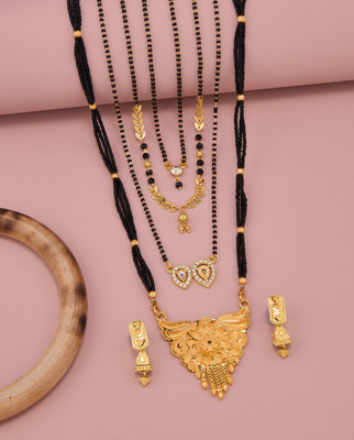 TheSanga Brass Gold-plated Gold Jewellery Set(Pack of 1)