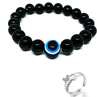 MAATRCHAAYA Alloy, Stainless Steel Titanium, Sterling Silver, Silver Silver, Black Jewellery Set(Pack of 2)