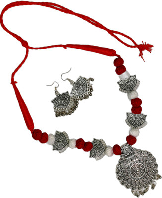 A S enterprize Oxidised Silver Multicolor Jewellery Set(Pack of 1)