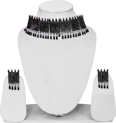 DazzleDream Alloy Silver Silver, Black Jewellery Set(Pack of 1)