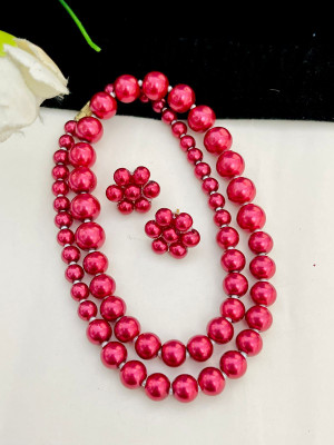 DENICRAAS Alloy Brass Red Jewellery Set(Pack of 1)