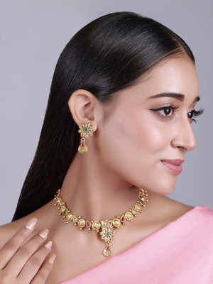 jiyanshi fashion Alloy Gold-plated Multicolor Jewellery Set(Pack of 3)