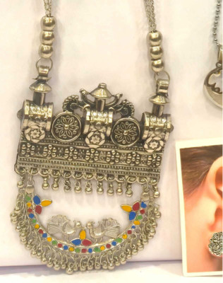 Diva creation Metal Silver Jewellery Set(Pack of 7)