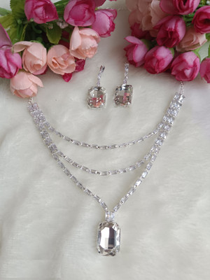 DENICRAAS Alloy Silver Silver Jewellery Set(Pack of 1)