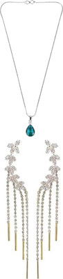 Gauri Fashions Stone Blue, Silver Jewellery Set(Pack of 1)