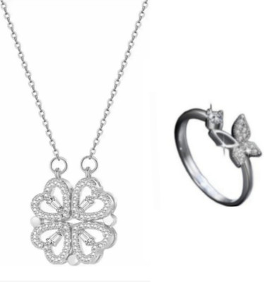 MAATRCHAAYA Sterling Silver, Alloy, Stainless Steel Sterling Silver, Silver Silver Jewellery Set(Pack of 2)