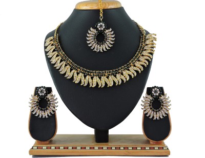 KAHAR CREATION Alloy Gold-plated Green Jewellery Set(Pack of 1)