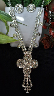 MDEnterprise Metal Silver Jewellery Set(Pack of 1)