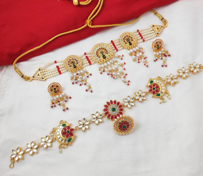 DPM Alloy Gold-plated Gold Jewellery Set(Pack of 1)