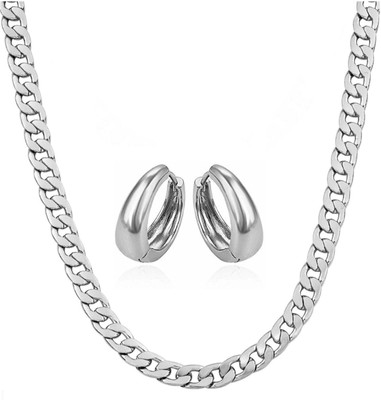 Juneja Enterprises Metal Silver Jewellery Set(Pack of 1)