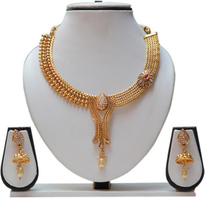 Swarajshop Copper Gold-plated Gold Jewellery Set(Pack of 1)