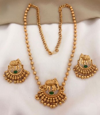 NENS JWL Alloy Gold-plated Green, Gold Jewellery Set(Pack of 1)