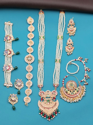 VISITART JEWELLERY Alloy Gold-plated Multicolor Jewellery Set(Pack of 8)