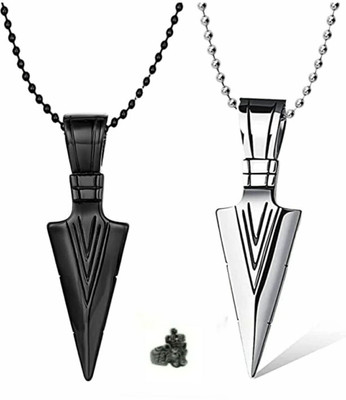 Vipunj Alloy, Stainless Steel Titanium, Sterling Silver, Silver Silver, Black Jewellery Set(Pack of 3)