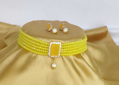 house of common Alloy Gold-plated Yellow Jewellery Set(Pack of 1)