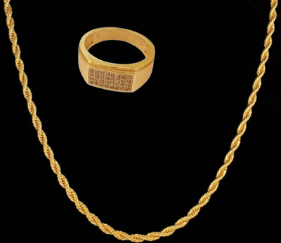 house of common Alloy Gold-plated Gold Jewellery Set(Pack of 2)