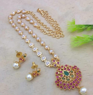 NENS JWL Copper Gold-plated Gold Jewellery Set(Pack of 1)