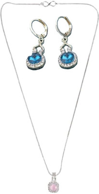 SKG Fashions Stone Pink, Blue Jewellery Set(Pack of 1)