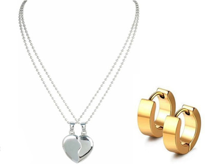 MAATRCHAAYA Brass, Alloy, Stainless Steel Sterling Silver, Gold-plated Silver, Gold Jewellery Set(Pack of 2)