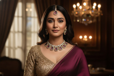 ShinAura Alloy Purple Jewellery Set(Pack of 1)