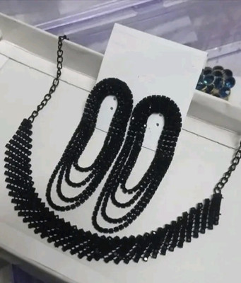 Gorgeous Gems Copper Black Jewellery Set(Pack of 1)