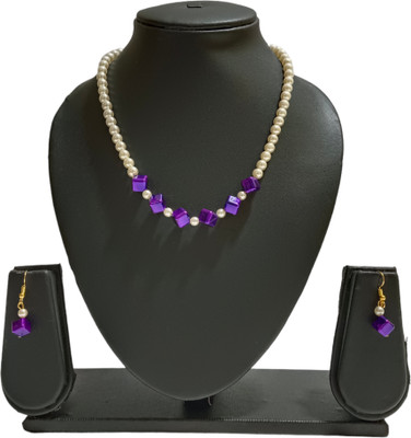 UTTARAI Alloy Purple Jewellery Set(Pack of 1)