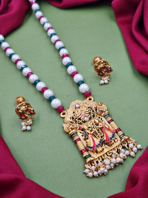 aarnaa Alloy Gold-plated Multicolor Jewellery Set(Pack of 1)