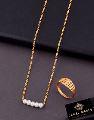 Jewel WORLD Brass, Alloy Gold-plated Gold, Multicolor Jewellery Set(Pack of 1)