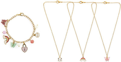EnlightenMani Alloy Gold-plated Multicolor Jewellery Set(Pack of 4)