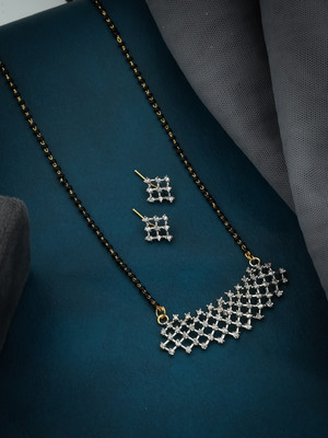 CLONEO Alloy Gold-plated White Jewellery Set(Pack of 3)