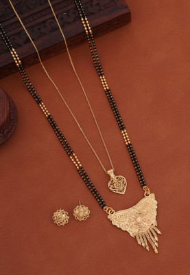 Vraj india Brass, Copper Gold-plated Gold Jewellery Set(Pack of 1)