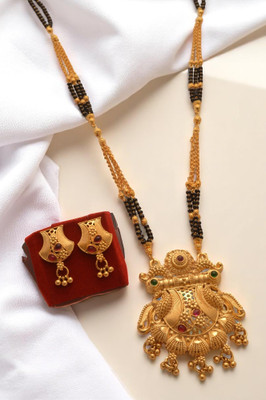 RADHEKRISHNA IMITATION Copper Gold-plated Gold Jewellery Set(Pack of 1)