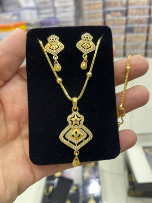 dearknot Alloy Gold-plated Gold Jewellery Set(Pack of 1)