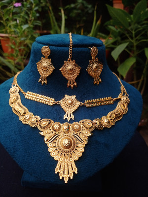 SHREE MARUTI TRADERS Alloy Gold-plated Gold Jewellery Set(Pack of 1)