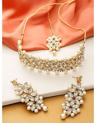Anamya Collections Alloy White Jewellery Set(Pack of 1)