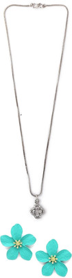 Gauri Fashions Stone Silver, Blue Jewellery Set(Pack of 1)