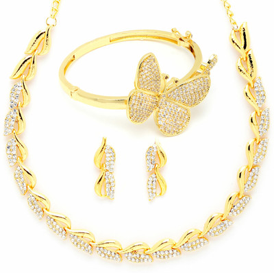 ZENEME Brass Gold-plated Gold Jewellery Set(Pack of 1)