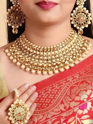 gn international Alloy Gold-plated Gold Jewellery Set(Pack of 1)