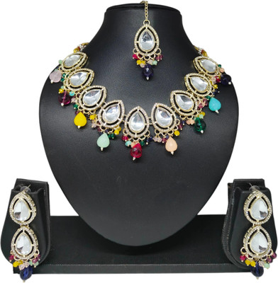 MS Creation Alloy Gold-plated Multicolor Jewellery Set(Pack of 4)