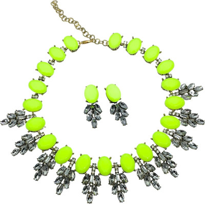 Gehney joy of jewels Alloy Silver Green Jewellery Set(Pack of 3)