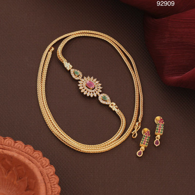 VR Fashion HUB Copper Gold-plated Gold Jewellery Set(Pack of 3)
